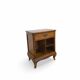 Antique Italian bedside table in solid walnut, 1920s/1930s