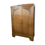 Art Deco wardrobe in solid oak