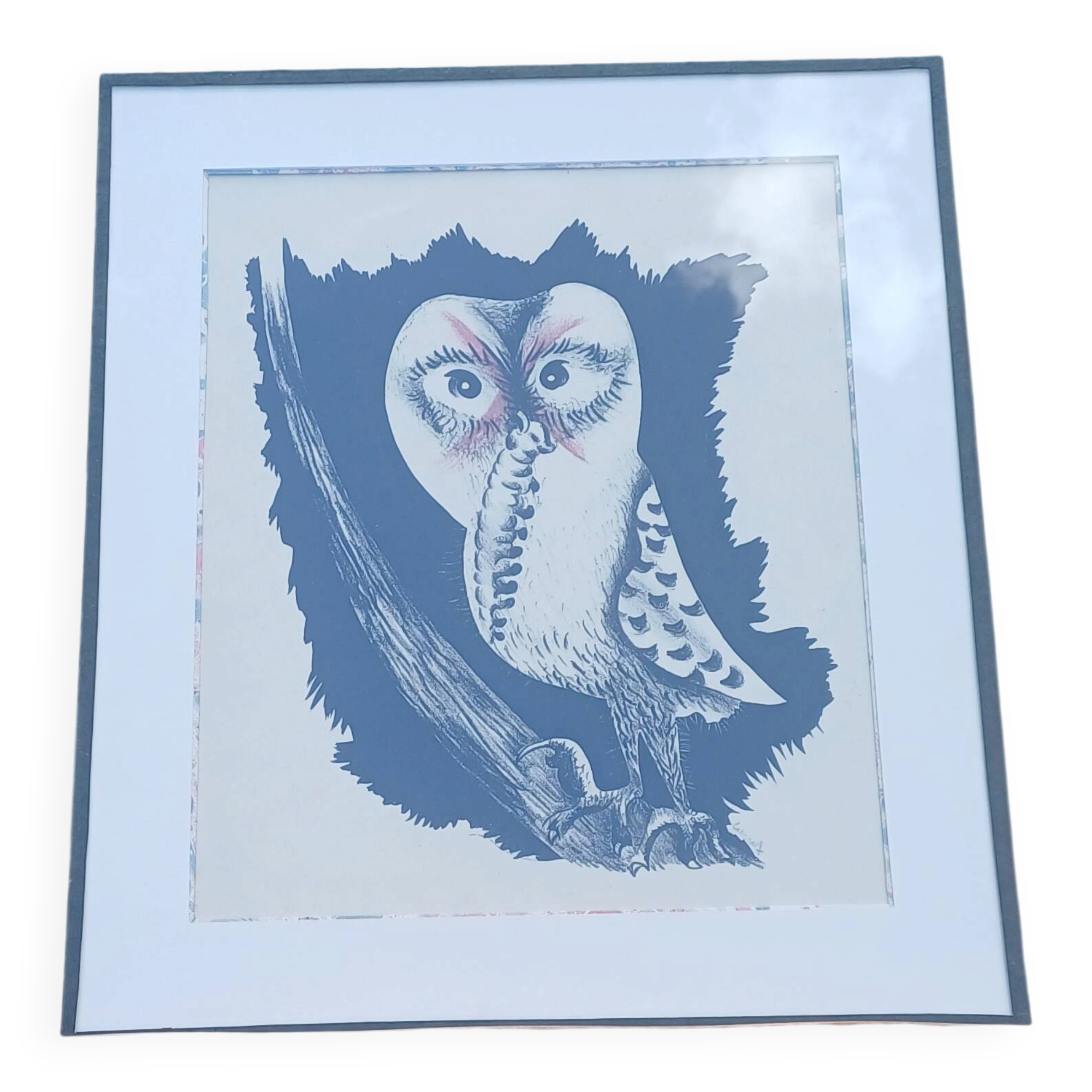 Jean Lurçat Lithographie  Chouette de Bonne espérance