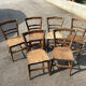 Studded bistro chairs with patterns