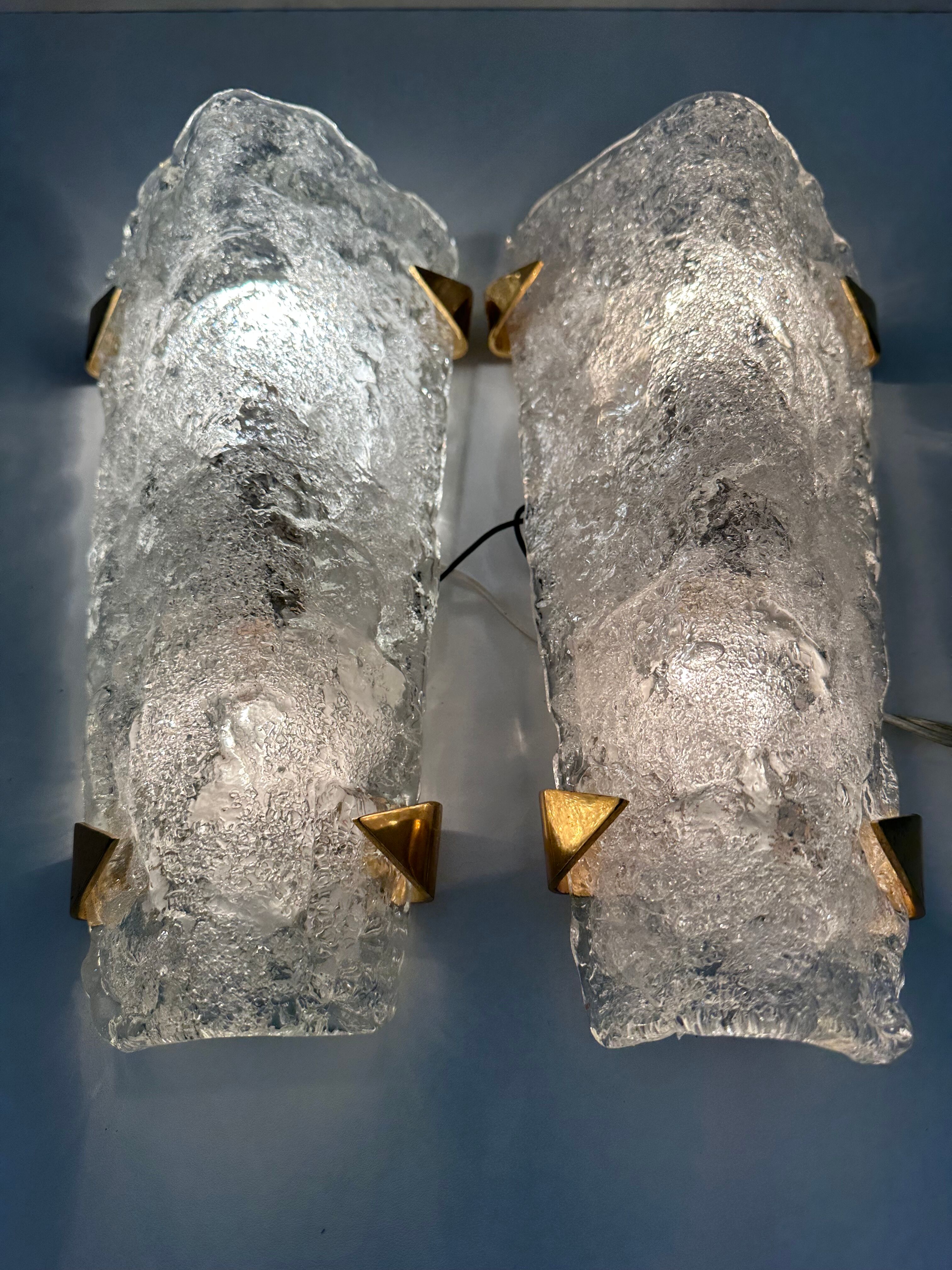 Pair wall lamps jt kalmar vintage design 70s