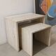 Nested tables in travertine
