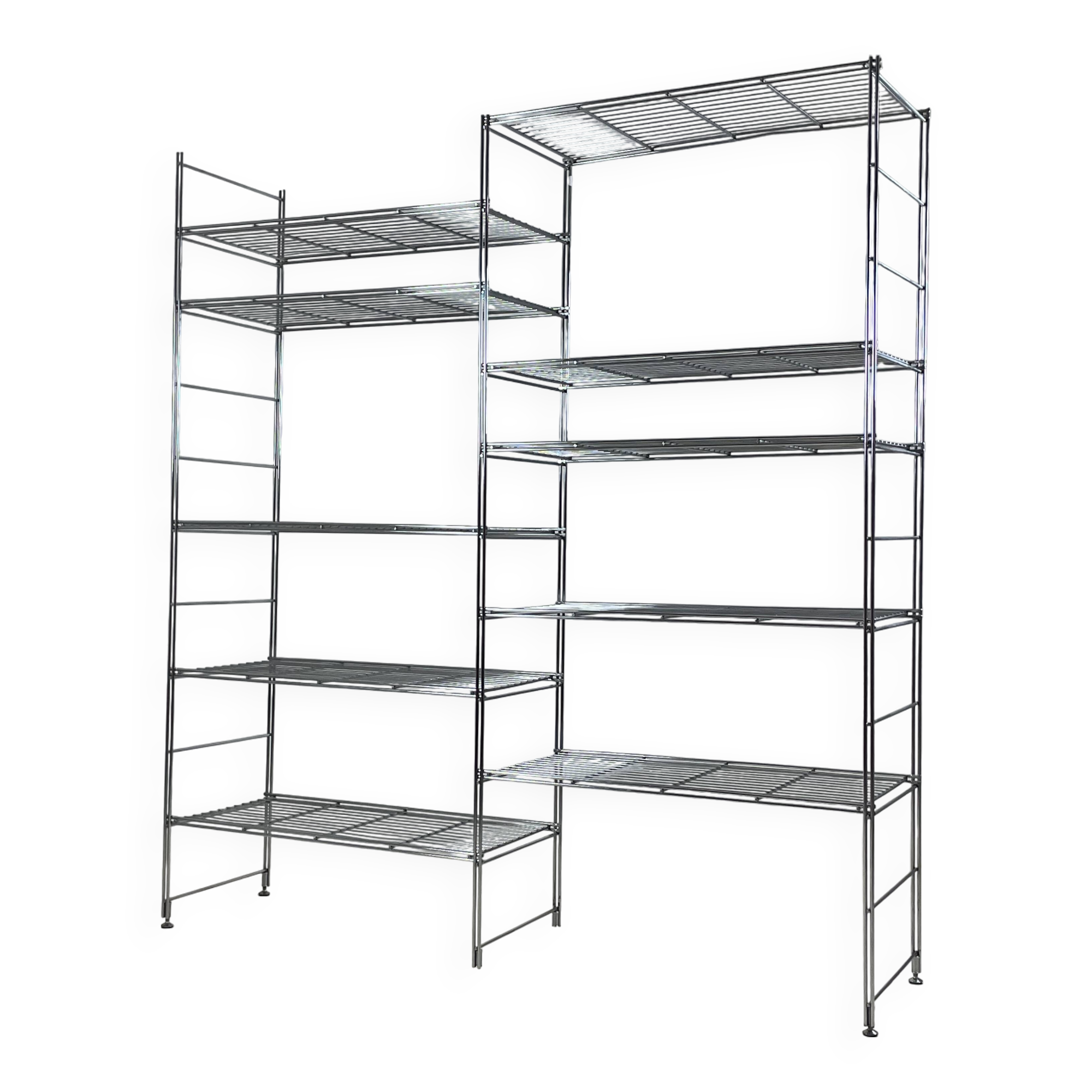 Modular metal shelving unit by Niels Gammelgaard, 1980s