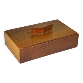 Art Deco Mahogany Cigar Box 15 x 9 cm