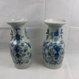 Pair of Chinese porcelain baluster vases, Qing Dynasty