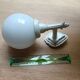 Wall lamp, cast iron and opal glass