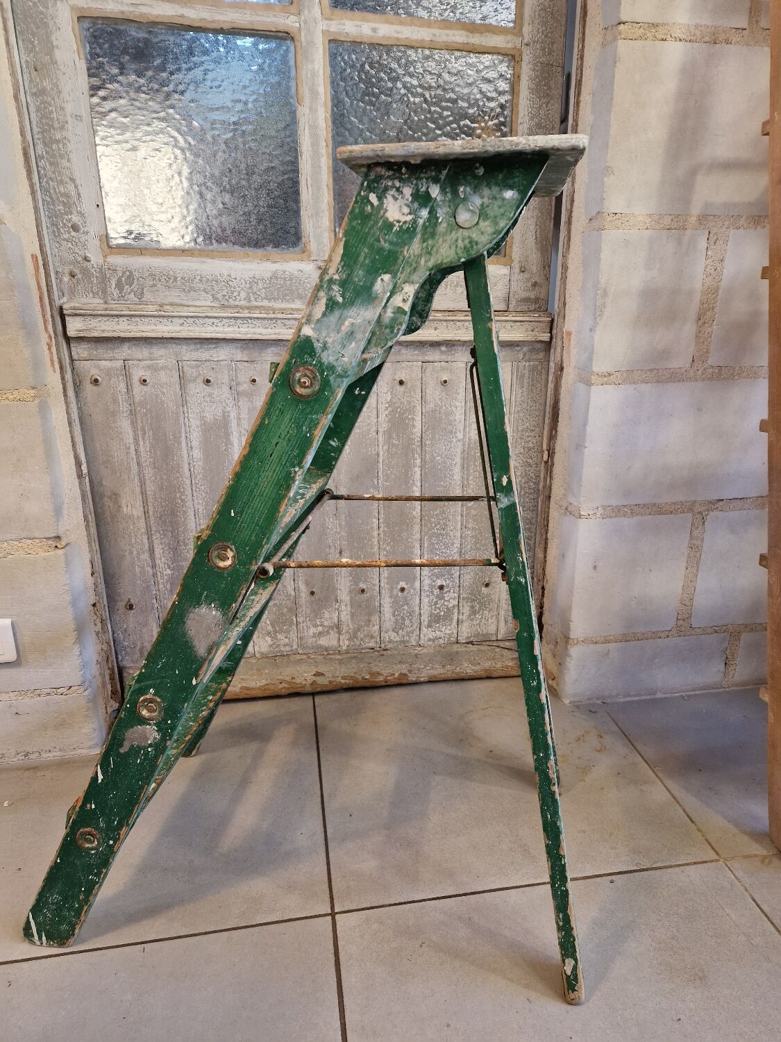 Antique painting workshop stepladder