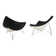 Set of Two Leather Original George Nelson Coconut Chairs, Vitra