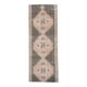 1970s Turkish Oushak Handmade Wool Cotton Brown Runner Rug 120x314