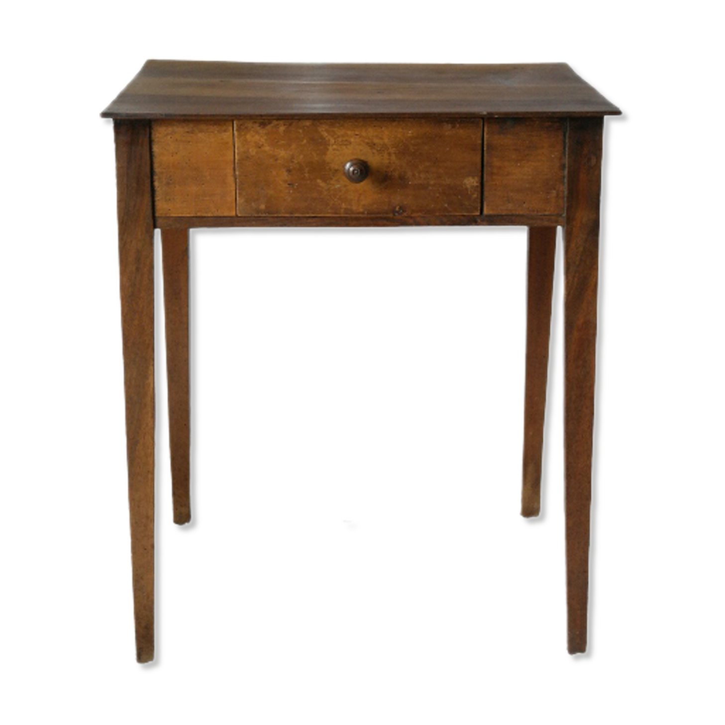 Antique country-style walnut side table