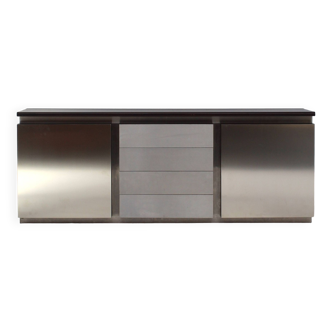 Silver Paroli Sideboard by Giotto Stoppino & Ludovico Acerbis for Acerbis International, 1970s