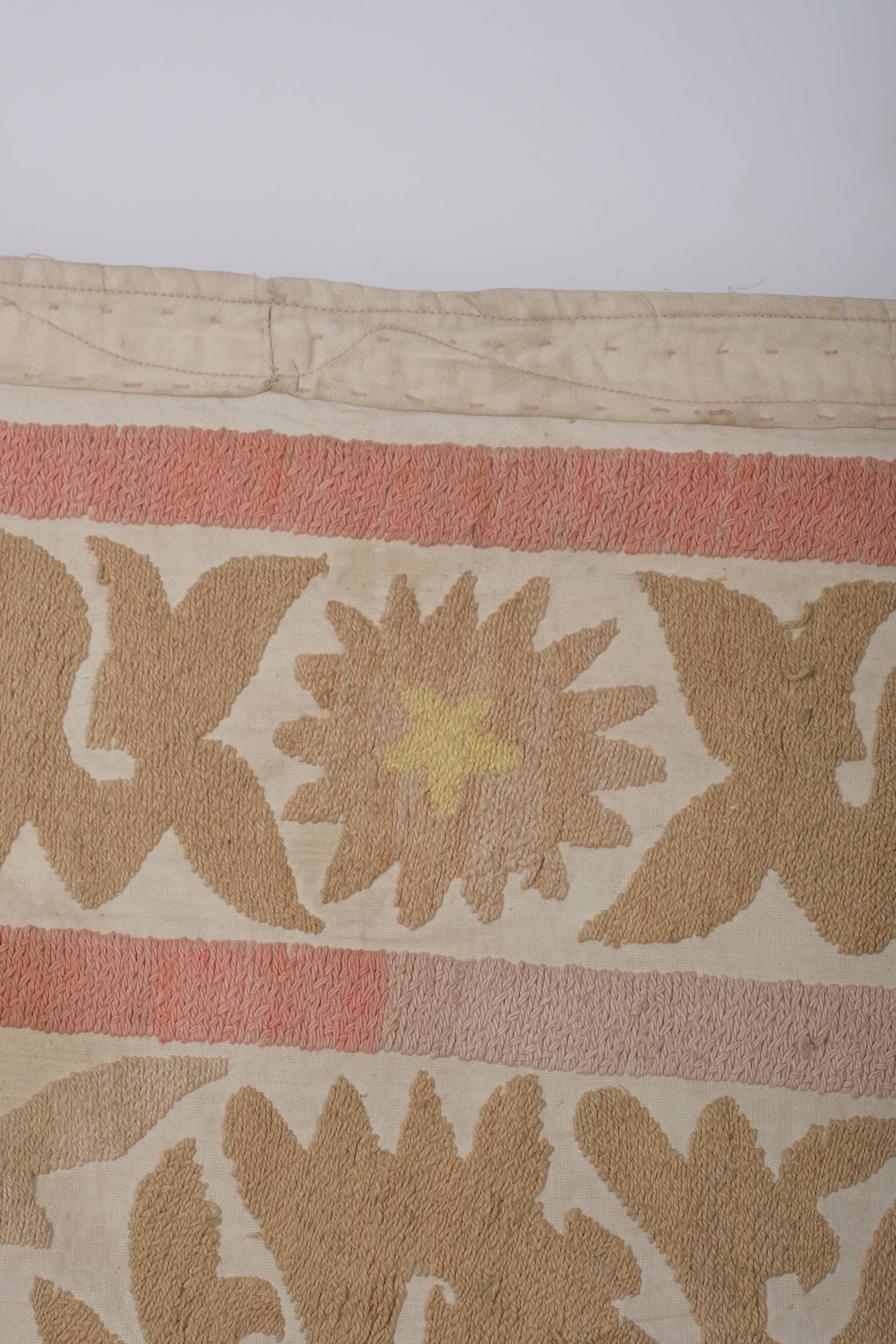Hand knotted rug, vintage turkish rug 124x124 cm