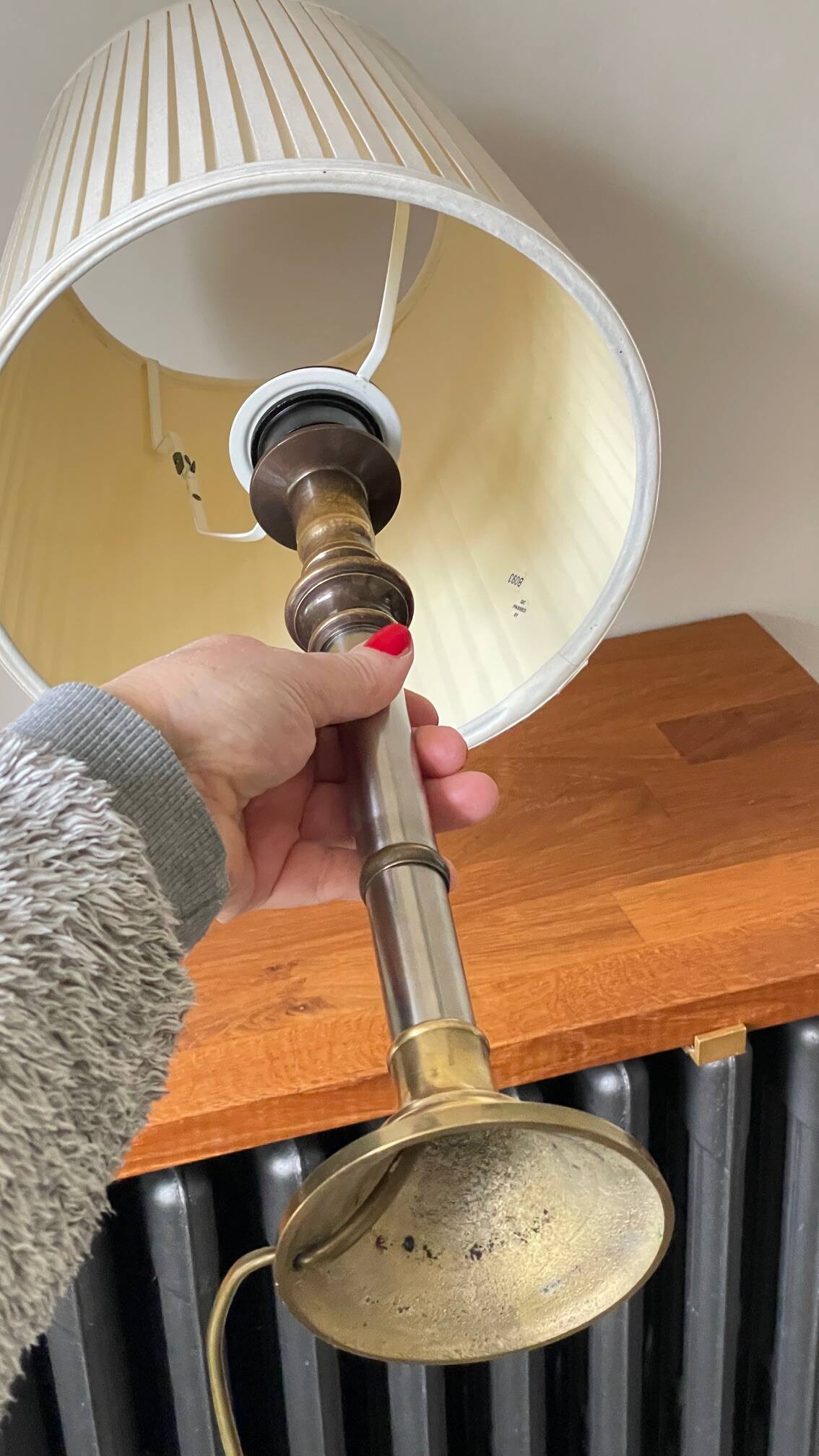 70s Steel and Brass LAMP