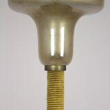 Tall art deco curved glass ceiling light from esc zukov, 1940s