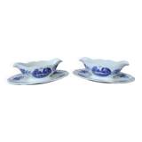 Ancienne saucière en faïence de Sarreguemines modèle Romantic