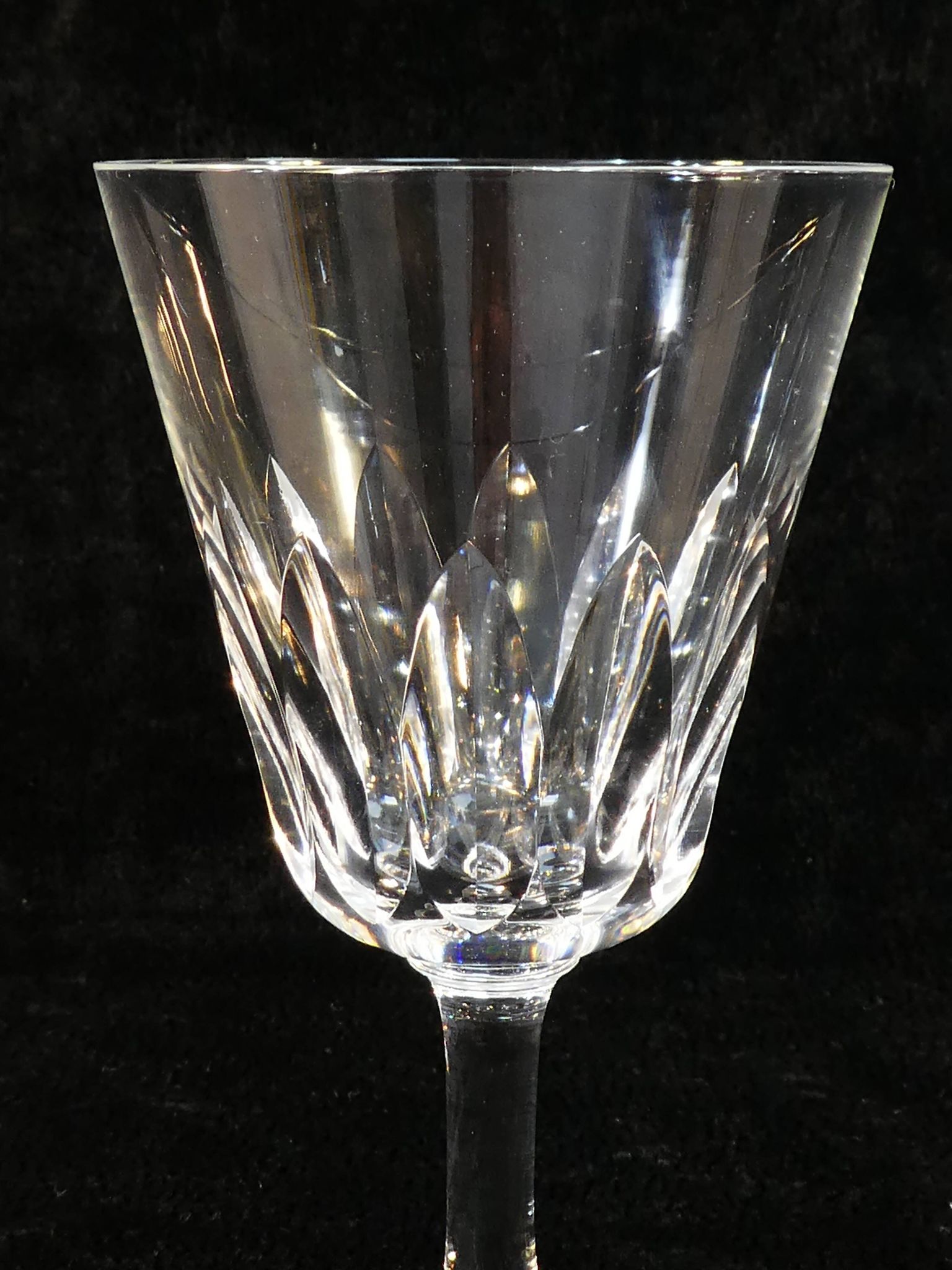 10 white wine glasses in baccarat crystal model cote d'azur