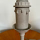 Gray patina pewter candle holder lamp base