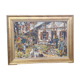 Oil on canvas framed hunting return Michel Gilbert 50 X 73 cm