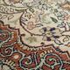 Handmade Persian carpet in wool and silk.