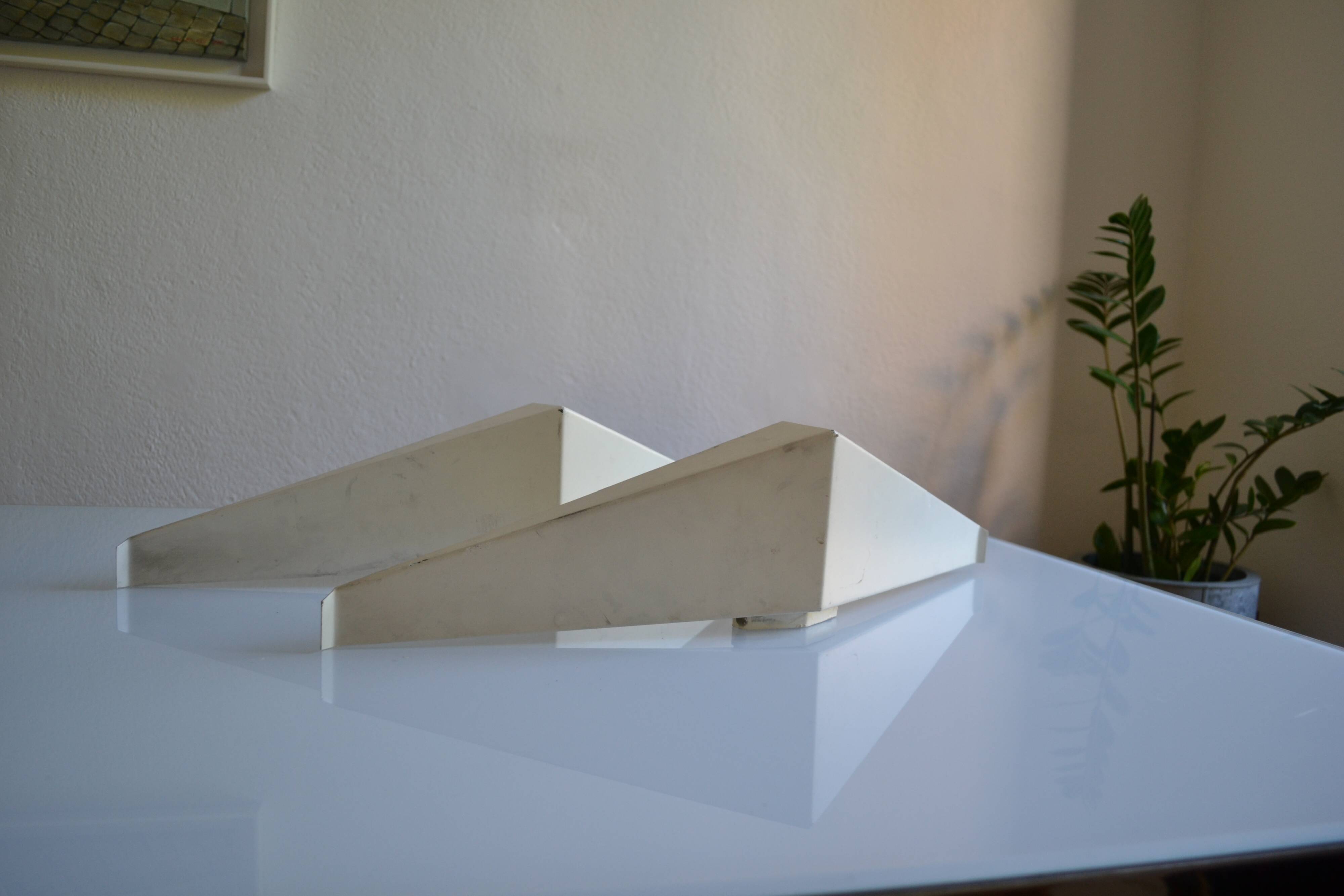 Pair of modernist reconstruction wall lamps