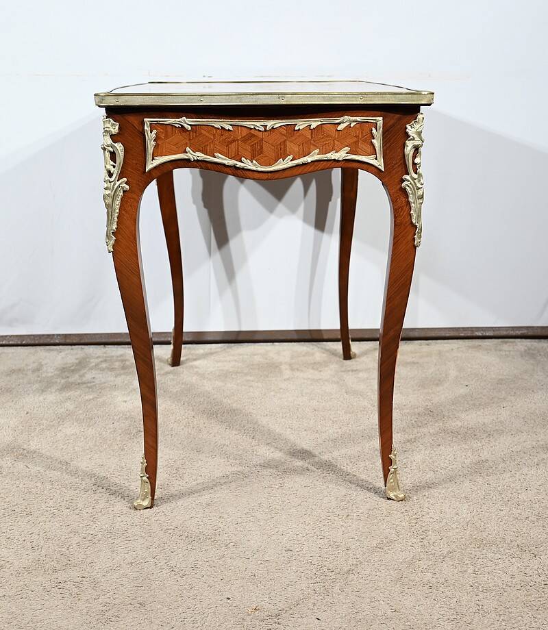 Rosewood and Marquetry Desk Table, Louis XV style – Early 20th century