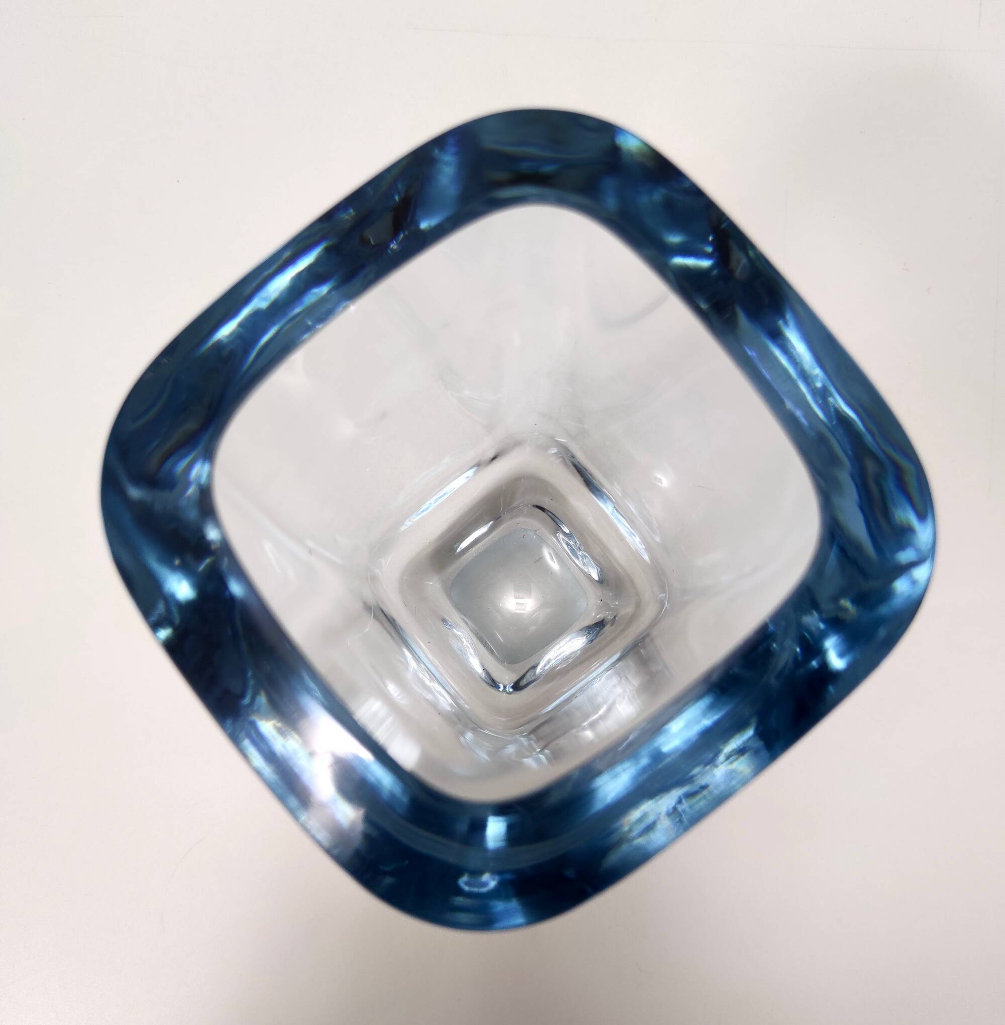 Thick Transparent Glass Vase by Strombergshyttan, Sweden