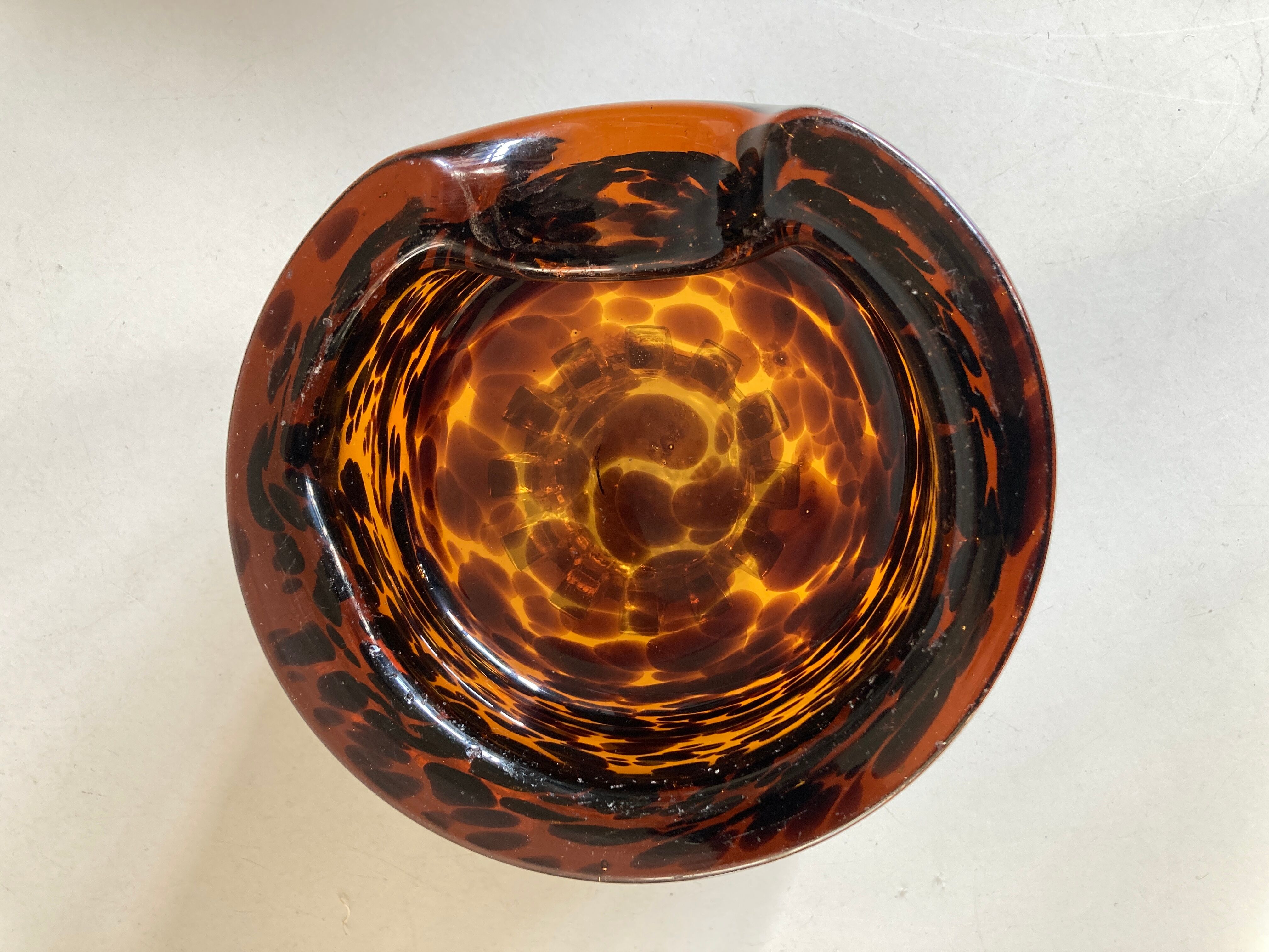 Empty glass pocket blown tortoiseshell 1970 XL