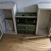 Vintage 50s in wood and steel Cabinet