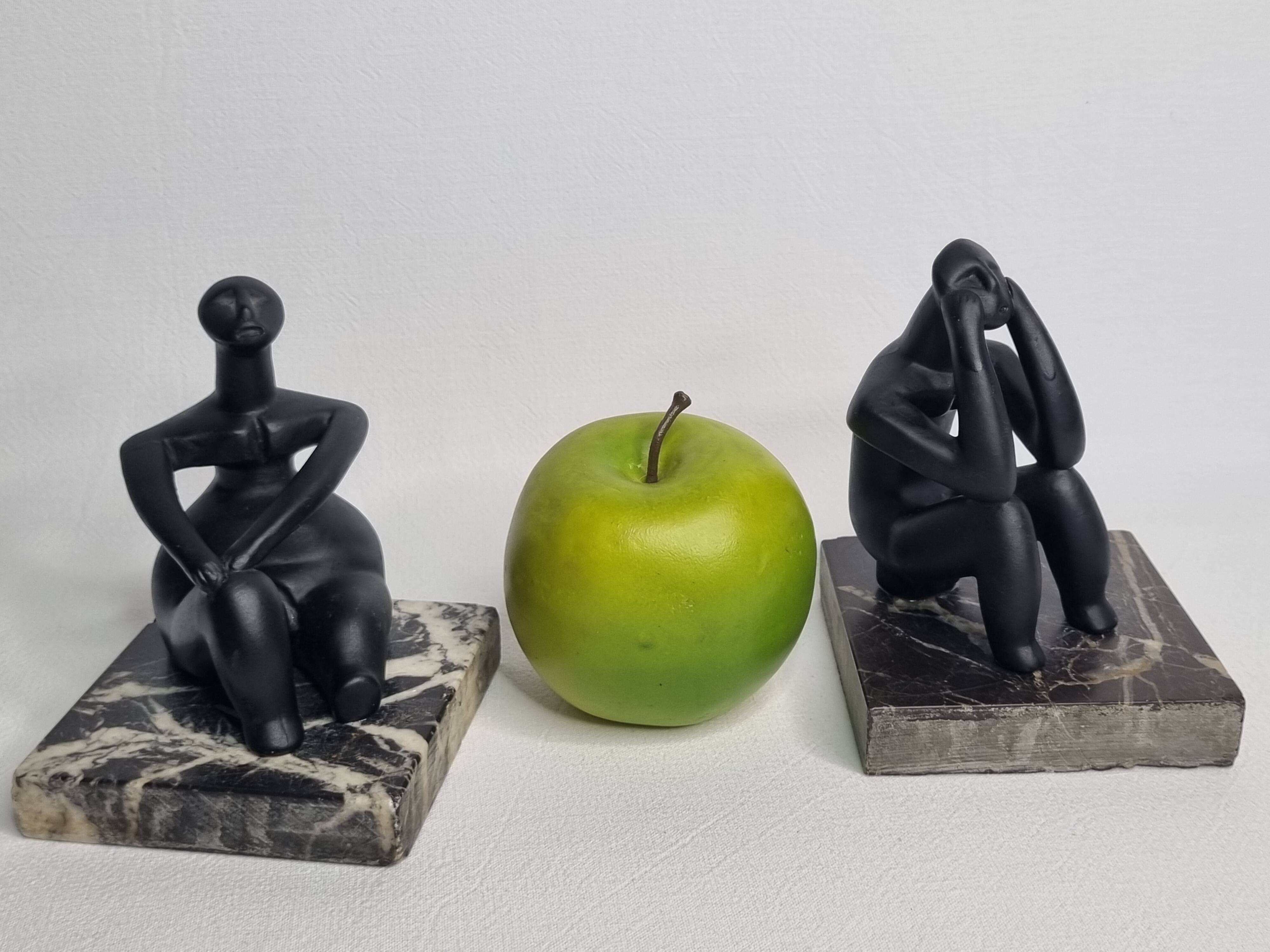Pair of Hamangia sculptures, the Thinkers of Cernavoda, 12 cm