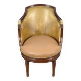 Fauteuil de Bureau Pivotant en Hêtre, style Louis XVI – Fin XIXe