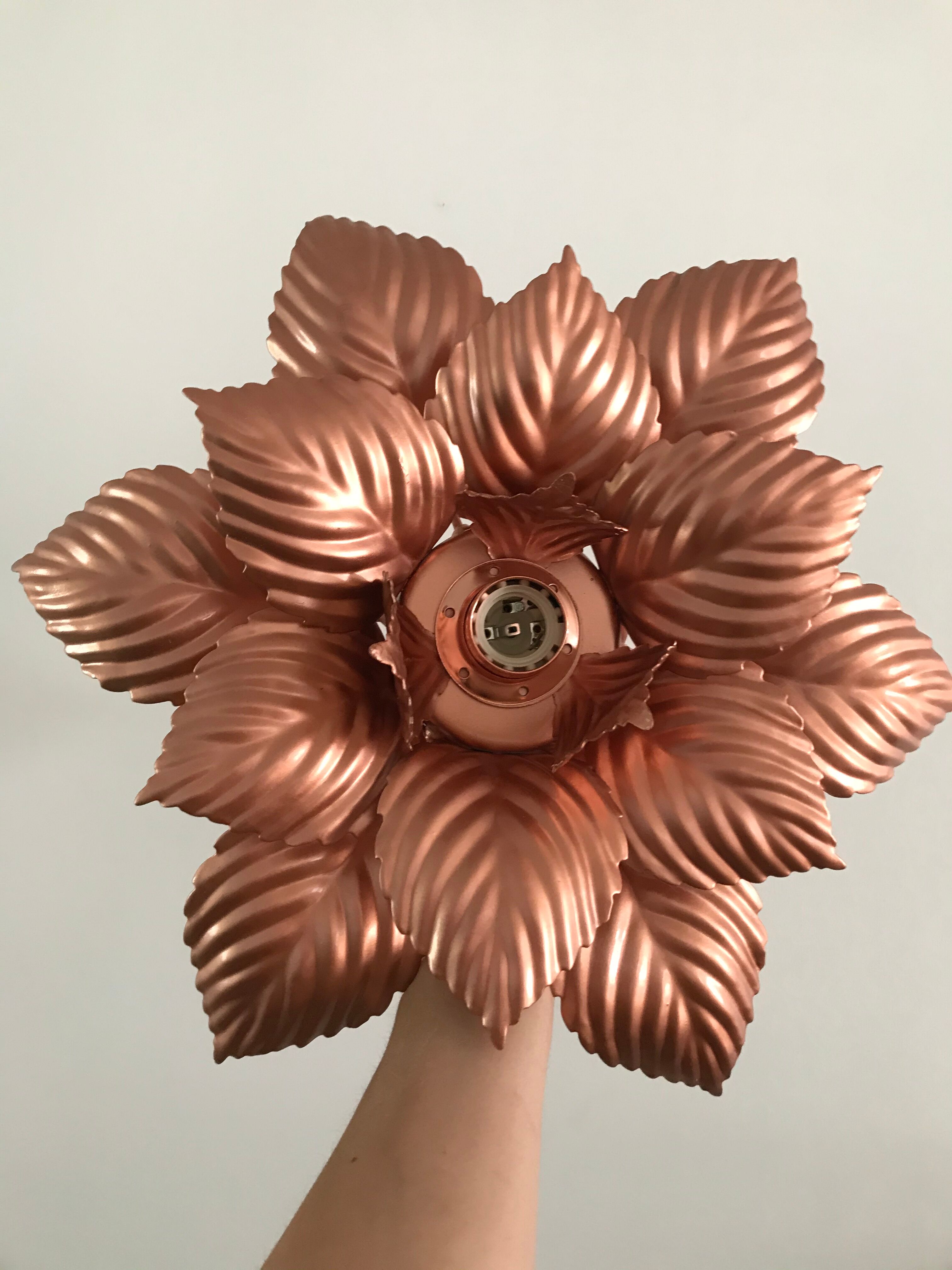 Applique vintage fleur Masca revisitée en or rose