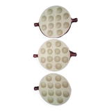 Set of three ceramic snail dishes