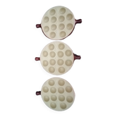 Set of three ceramic snail dishes