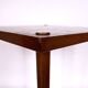 Teak wood side table with brass details