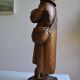 Large wooden sculpture of a man with his grain shovel 52 cm
