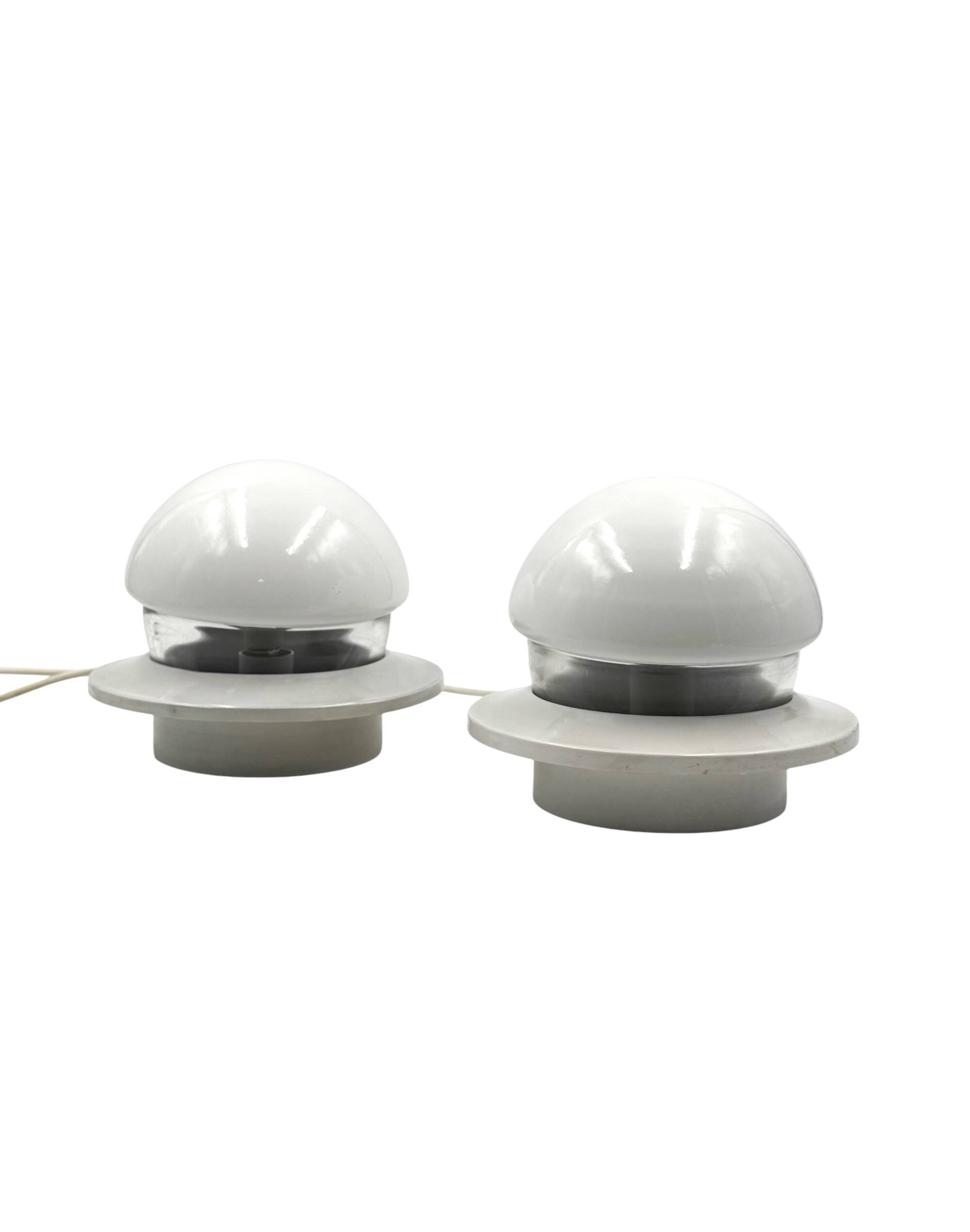 Ensemble de 2 lampes de chevet de style spatial, Italie, 1970