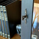 Black display cabinet
