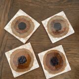 Flat glazed terracotta tiles