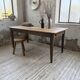 Table de ferme noyer pieds fuseaux 1950