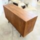 Mid-century teak sideboard, 2 doors 4 drawers — brutalist spirit