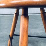 Industrial Low Tripod Stools, Belgium, 1950s, Set of 3