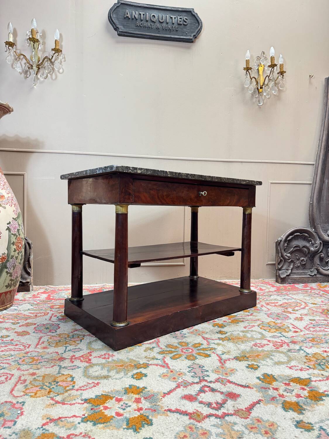Console en acajou d’époque empire xix eme siècle