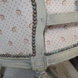 Louis XVI period bergère armchair with re-engraving