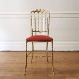 Chiavari chair in golden brass, 1950s