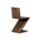 Gerrit Rietveld Zig Zag Chair is dark brown stained wood