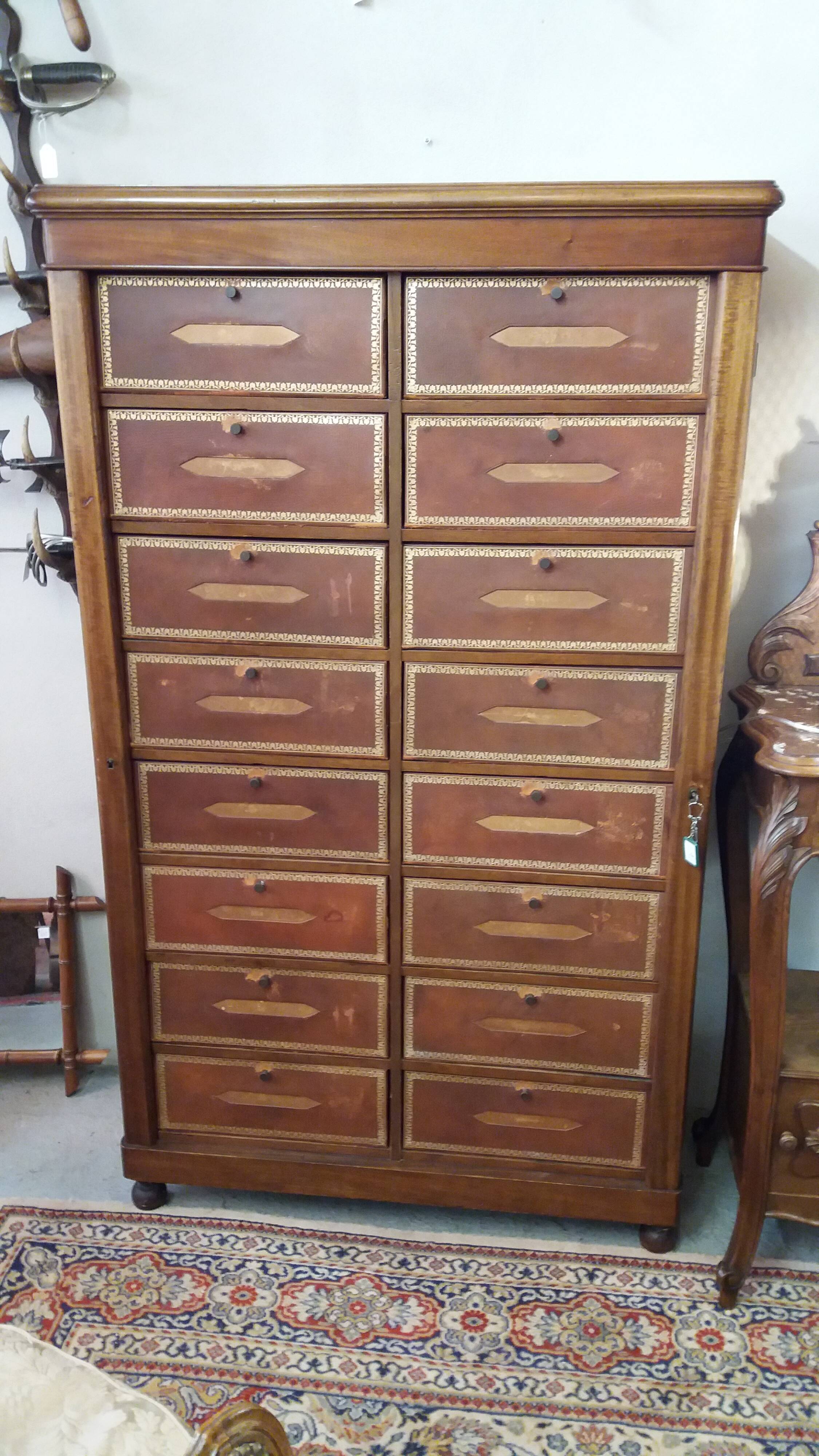 Louis Philippe walnut cardboard box