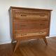 Commode bois et rotin