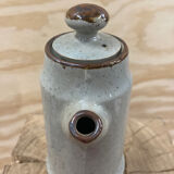 Japanese teapot in gray and brown stoneware