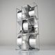 Max Sauze original aluminium geometric wall sconce, 1970s