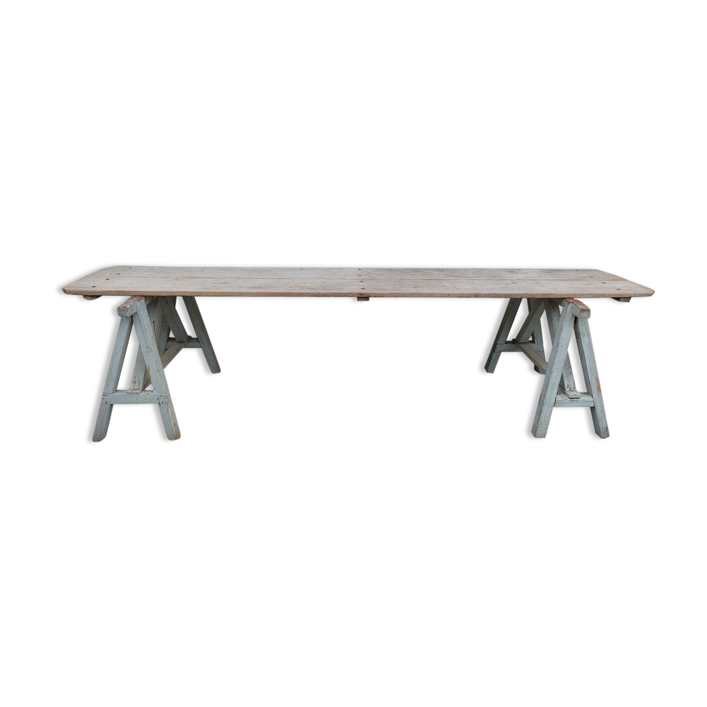 Workshop table in old wood 1950 -3m50